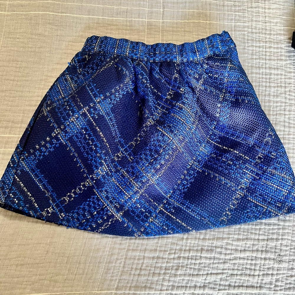 Janie & Jack Blue Plaid toddler Skirt